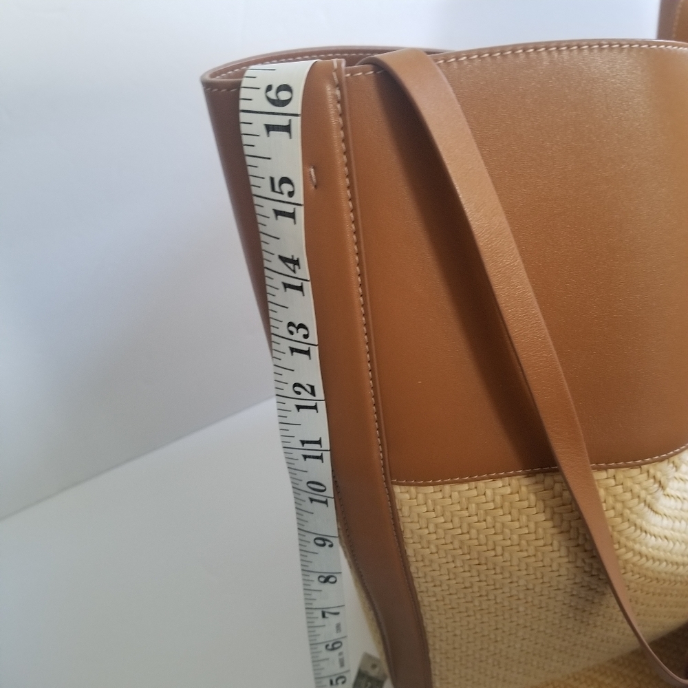 NWT - Alexander McQueen Large Leather Raffia Bow Bag Natural Tan - Picture 16 of 16